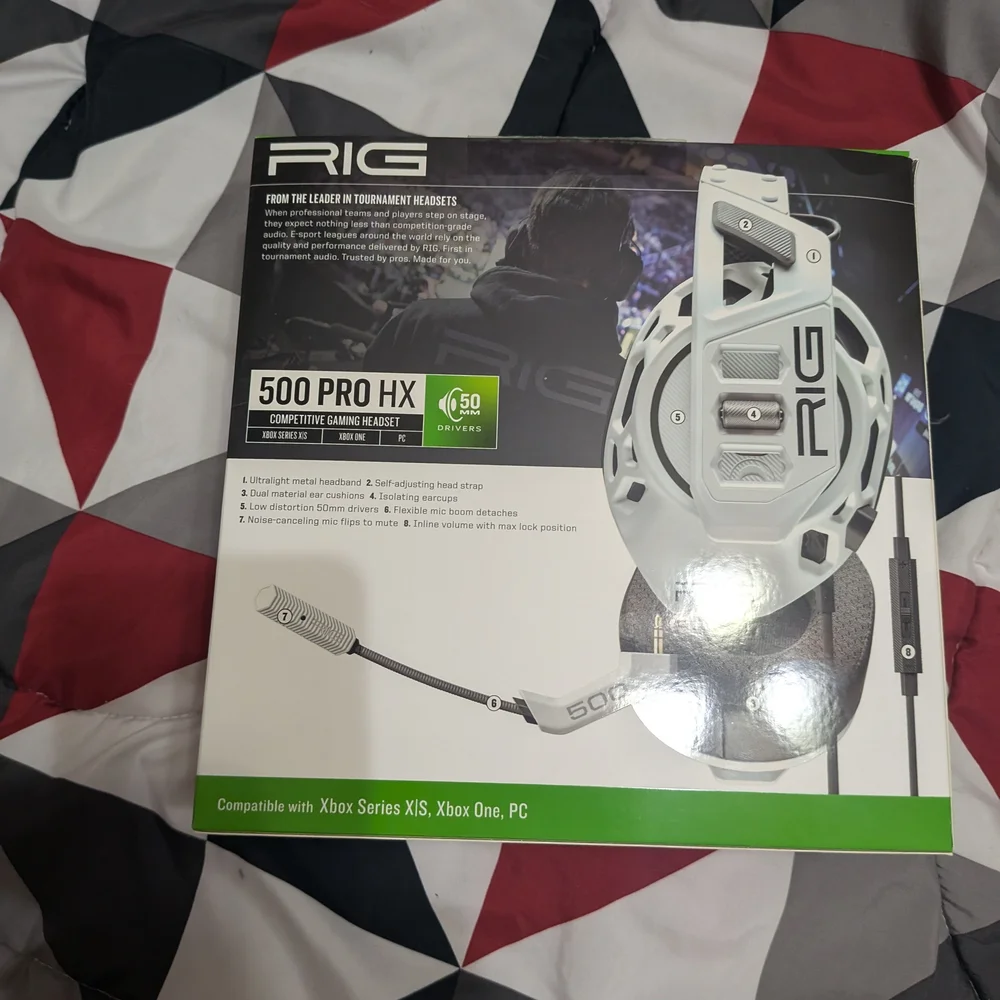 RIG 500 PRO HX Gaming Headset - Black and White